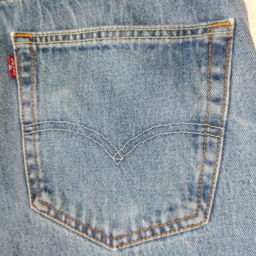 Levis 505 Jeans Mens 37x30.5 (Tagged 38x32) Blue Regular‎ Fit Straight Leg Denim